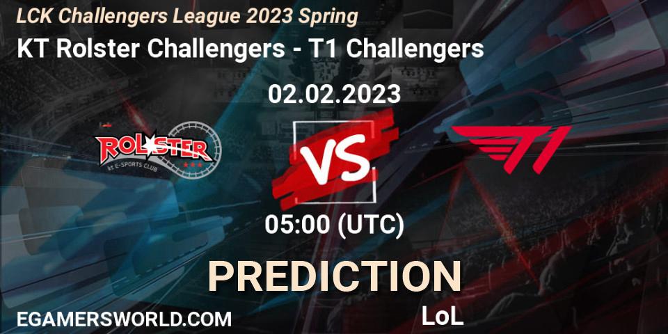 KT Rolster Challengers vs T1 Challengers: Match Prediction. 02.02.23, LoL, LCK Challengers League 2023 Spring