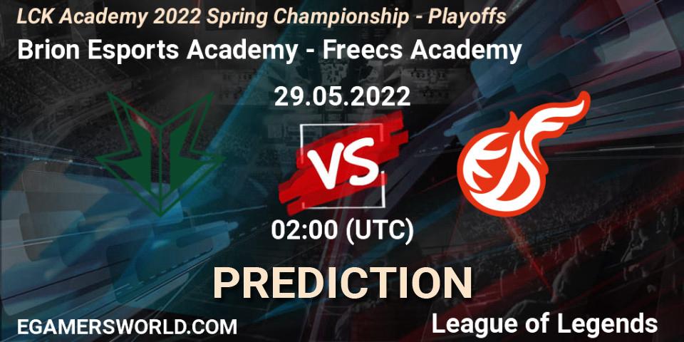 Brion Esports Academy vs Freecs Academy: Match Prediction. 29.05.22, LoL, LCK Academy 2022 Spring Championship - Playoffs