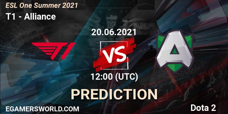 T1 vs Alliance: Match Prediction. 20.06.21, Dota 2, ESL One Summer 2021