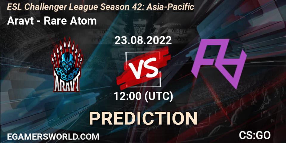 Aravt vs Rare Atom: Match Prediction. 23.08.2022 at 12:00, Counter-Strike (CS2), ESL Challenger League Season 42: Asia-Pacific