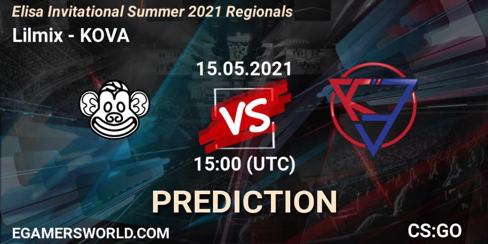 Lilmix vs KOVA: Match Prediction. 15.05.2021 at 15:00, Counter-Strike (CS2), Elisa Invitational Summer 2021 Regionals