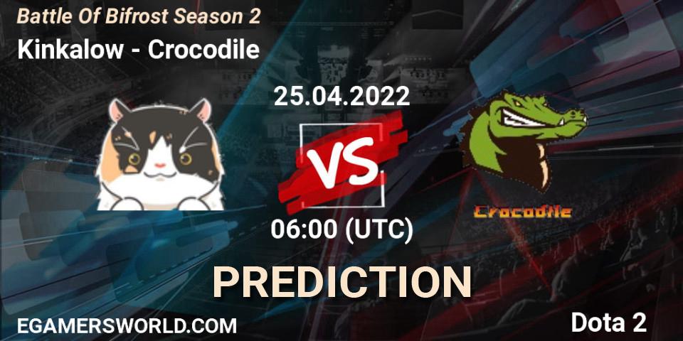 Kinkalow vs Crocodile: Match Prediction. 25.04.2022 at 07:05, Dota 2, Battle Of Bifrost Season 2