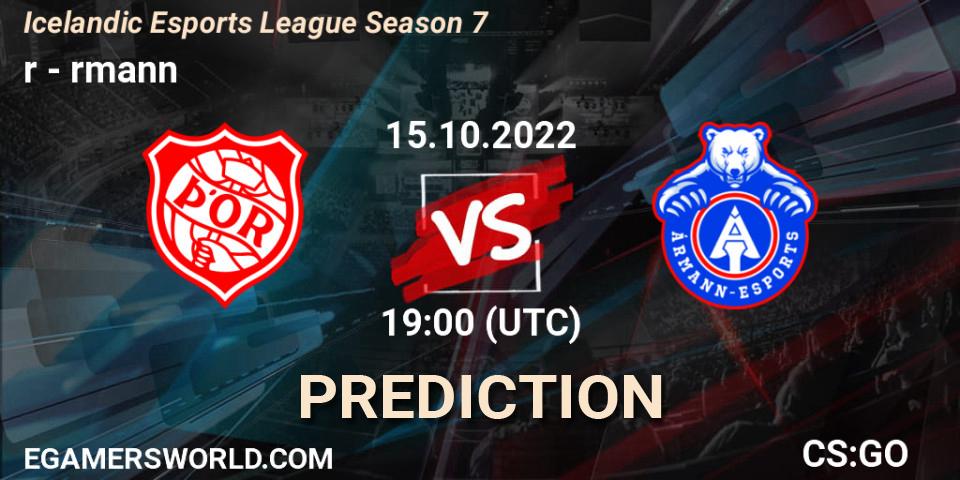 Þór vs Ármann: Match Prediction. 15.10.2022 at 19:00, Counter-Strike (CS2), Icelandic Esports League Season 7