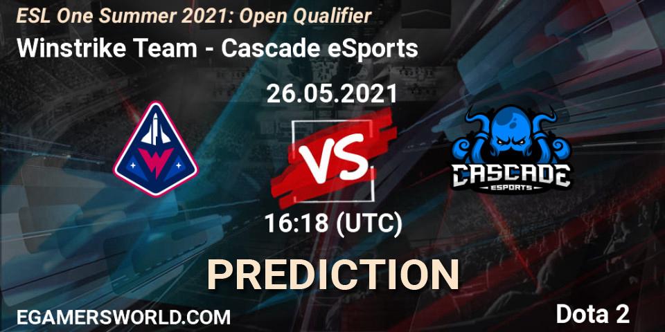 Winstrike Team vs Cascade eSports: Match Prediction. 26.05.21, Dota 2, ESL One Summer 2021: Open Qualifier