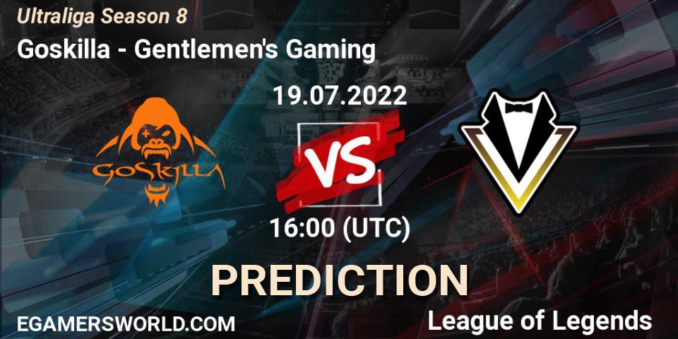 Goskilla vs Gentlemen's Gaming: Match Prediction. 19.07.2022 at 16:00, LoL, Ultraliga Season 8