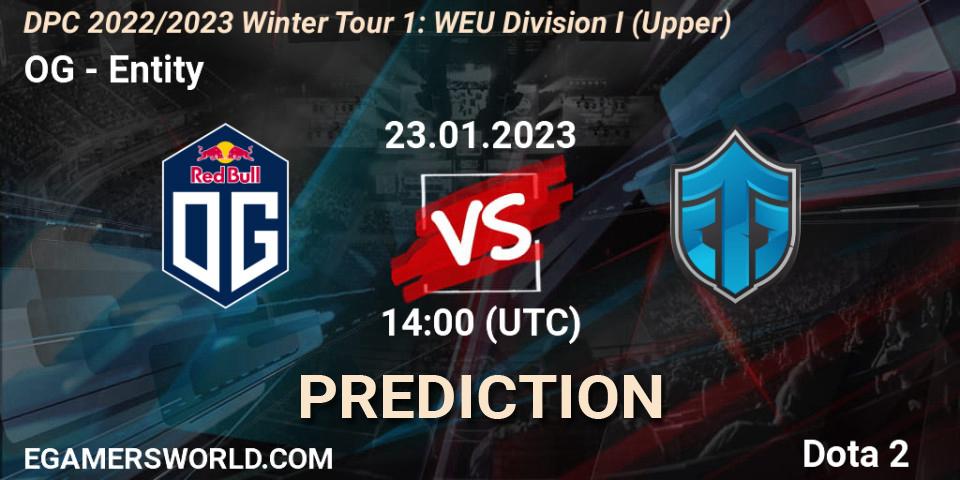 OG vs Entity: Match Prediction. 23.01.2023 at 13:57, Dota 2, DPC 2022/2023 Winter Tour 1: WEU Division I (Upper)