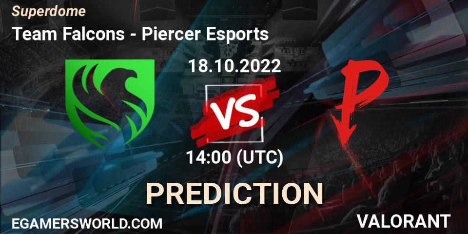 Team Falcons vs Piercer Esports: Match Prediction. 18.10.2022 at 14:30, VALORANT, Superdome