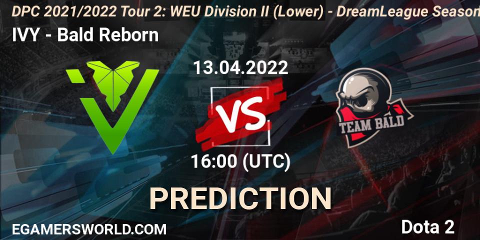 IVY vs Bald Reborn: Match Prediction. 13.04.22, Dota 2, DPC 2021/2022 Tour 2: WEU Division II (Lower) - DreamLeague Season 17