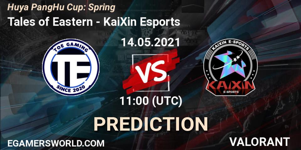 Tales of Eastern vs KaiXin Esports: Match Prediction. 13.05.2021 at 06:00, VALORANT, Huya PangHu Cup: Spring