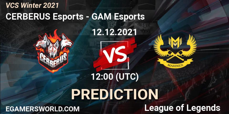 CERBERUS Esports vs GAM Esports: Match Prediction. 12.12.2021 at 10:00, LoL, VCS Winter 2021