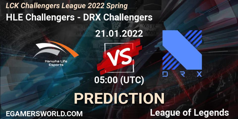 HLE Challengers vs DRX Challengers: Match Prediction. 21.01.2022 at 05:00, LoL, LCK Challengers League 2022 Spring