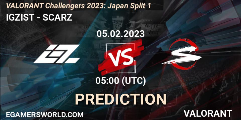IGZIST vs SCARZ: Match Prediction. 05.02.23, VALORANT, VALORANT Challengers 2023: Japan Split 1