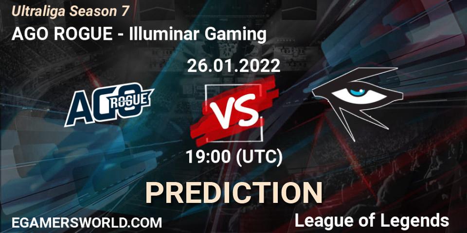 AGO ROGUE vs Illuminar Gaming: Match Prediction. 26.01.2022 at 19:00, LoL, Ultraliga Season 7