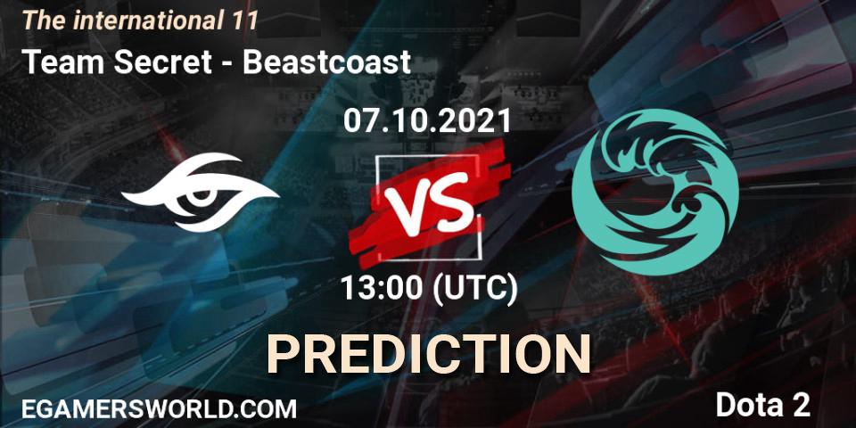 Team Secret vs Beastcoast: Match Prediction. 07.10.2021 at 15:41, Dota 2, The Internationa 2021