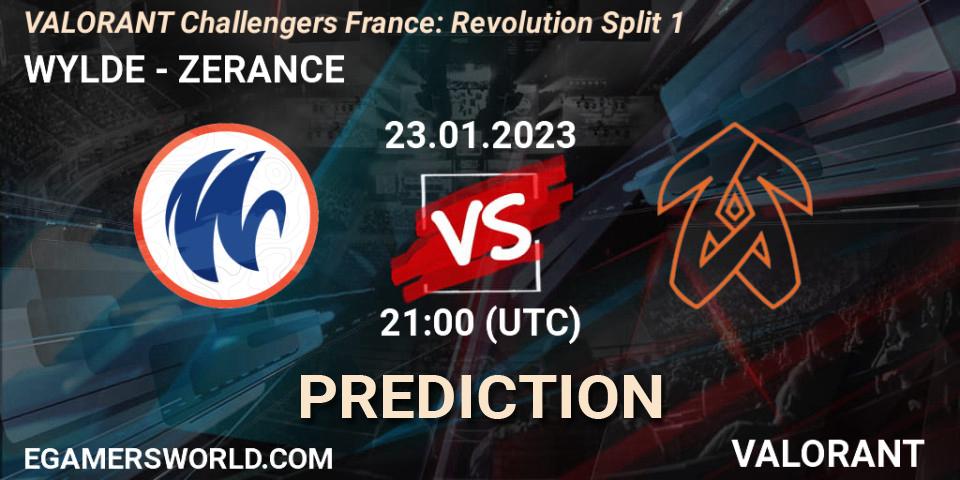 WYLDE vs ZERANCE: Match Prediction. 23.01.23, VALORANT, VALORANT Challengers 2023 France: Revolution Split 1