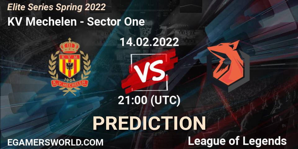 KV Mechelen vs Sector One: Match Prediction. 14.02.2022 at 21:00, LoL, Elite Series Spring 2022