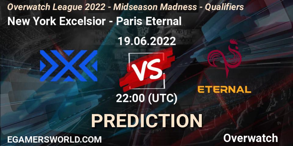 New York Excelsior vs Paris Eternal: Match Prediction. 19.06.2022 at 22:00, Overwatch, Overwatch League 2022 - Midseason Madness - Qualifiers