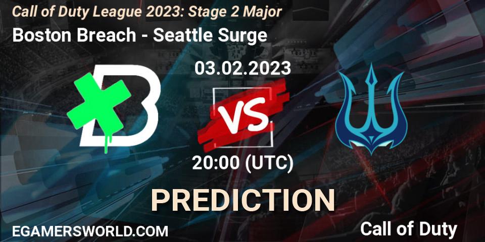Boston Breach vs Seattle Surge: Match Prediction. 03.02.2023 at 20:00, Call of Duty, Call of Duty League 2023: Stage 2 Major