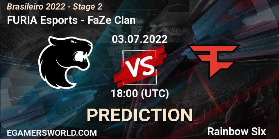 FURIA Esports vs FaZe Clan: Match Prediction. 03.07.2022 at 18:00, Rainbow Six, Brasileirão 2022 - Stage 2