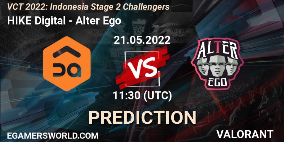 HIKE Digital vs Alter Ego: Match Prediction. 21.05.2022 at 12:45, VALORANT, VCT 2022: Indonesia Stage 2 Challengers