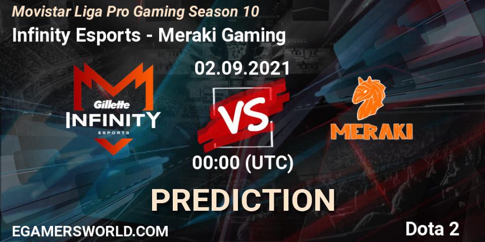 Infinity Esports vs Meraki Gaming: Match Prediction. 02.09.2021 at 00:38, Dota 2, Movistar Liga Pro Gaming Season 10