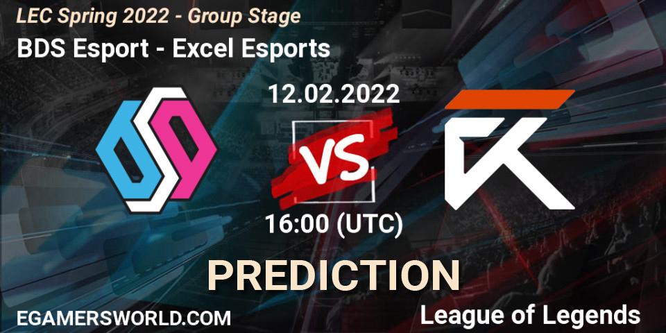 BDS Esport vs Excel Esports: Match Prediction. 12.02.2022 at 16:00, LoL, LEC Spring 2022 - Group Stage