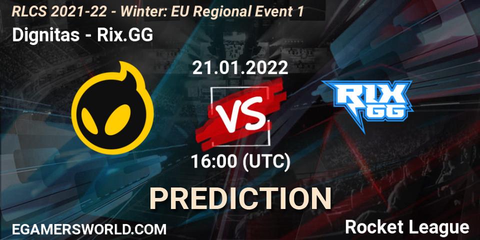 Dignitas vs Rix.GG: Match Prediction. 21.01.2022 at 16:00, Rocket League, RLCS 2021-22 - Winter: EU Regional Event 1
