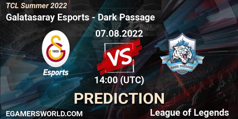 Galatasaray Esports vs Dark Passage: Match Prediction. 06.08.22, LoL, TCL Summer 2022
