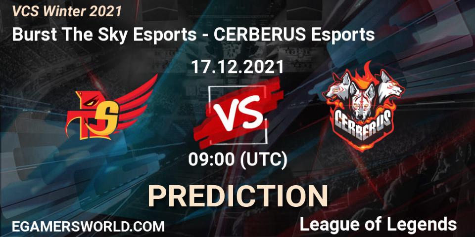 Burst The Sky Esports vs CERBERUS Esports: Match Prediction. 17.12.2021 at 09:00, LoL, VCS Winter 2021