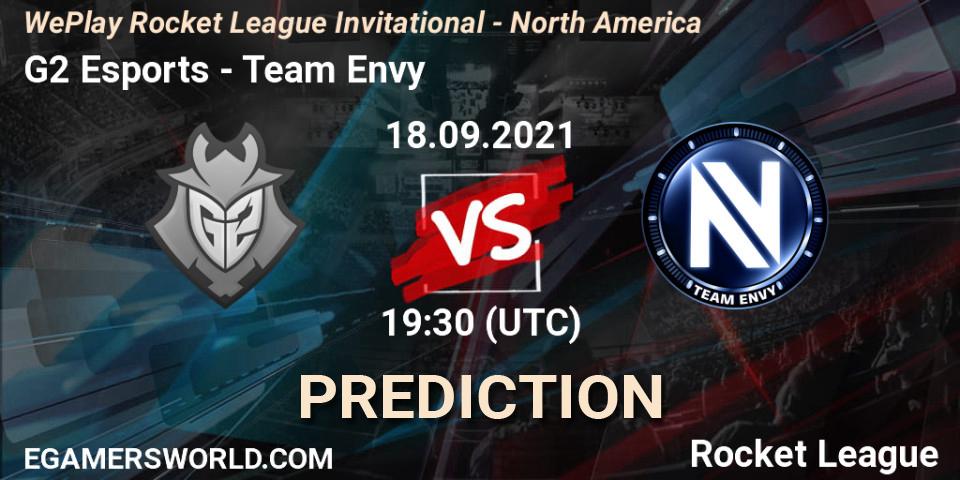 G2 Esports vs Team Envy: Match Prediction. 18.09.2021 at 19:30, Rocket League, WePlay Rocket League Invitational - North America