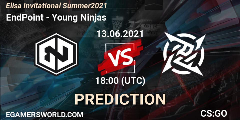 EndPoint vs Young Ninjas: Match Prediction. 13.06.2021 at 18:00, Counter-Strike (CS2), Elisa Invitational Summer 2021