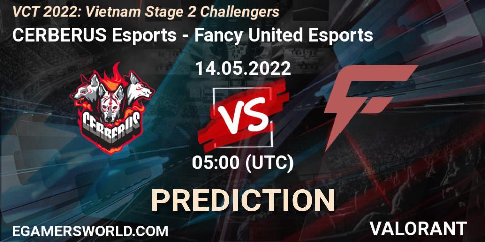 CERBERUS Esports vs Fancy United Esports: Match Prediction. 14.05.2022 at 05:00, VALORANT, VCT 2022: Vietnam Stage 2 Challengers