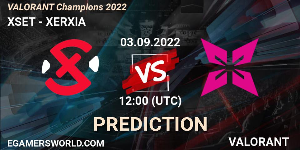 XSET vs XERXIA: Match Prediction. 03.09.2022 at 12:15, VALORANT, VALORANT Champions 2022
