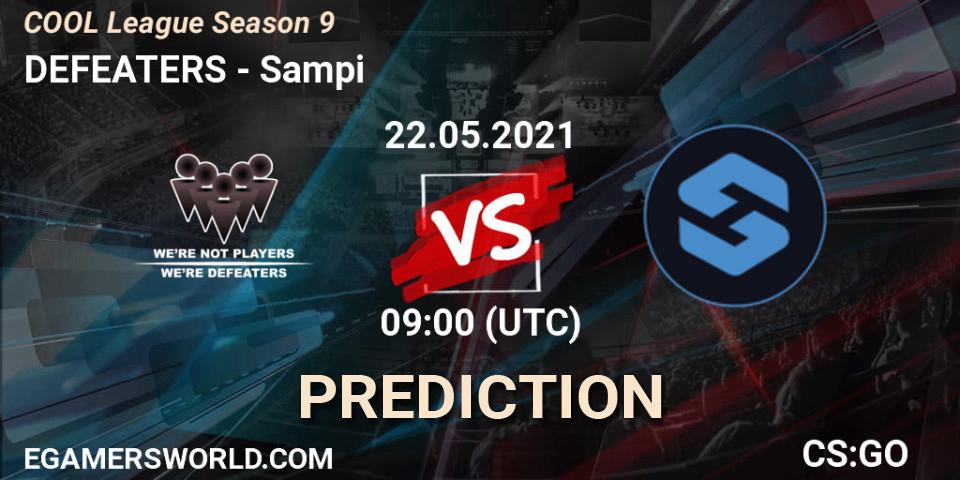 DEFEATERS vs Sampi: Match Prediction. 22.05.2021 at 09:00, Counter-Strike (CS2), COOL League Season 9