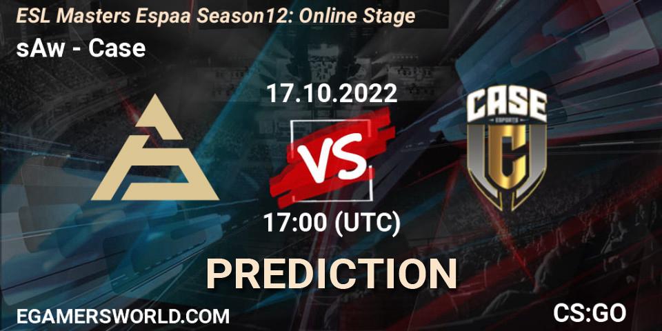 sAw vs Case: Match Prediction. 17.10.2022 at 17:00, Counter-Strike (CS2), ESL Masters España Season 12: Online Stage