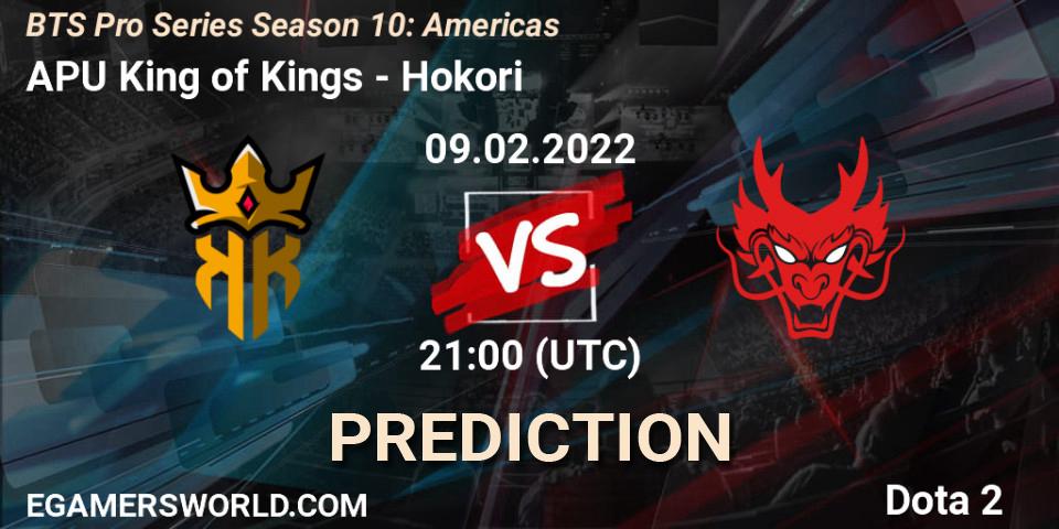 APU King of Kings vs Hokori: Match Prediction. 09.02.2022 at 21:00, Dota 2, BTS Pro Series Season 10: Americas