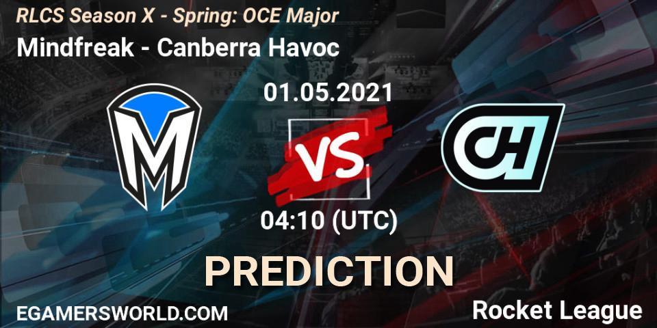 Mindfreak vs Canberra Havoc: Match Prediction. 01.05.21, Rocket League, RLCS Season X - Spring: OCE Major