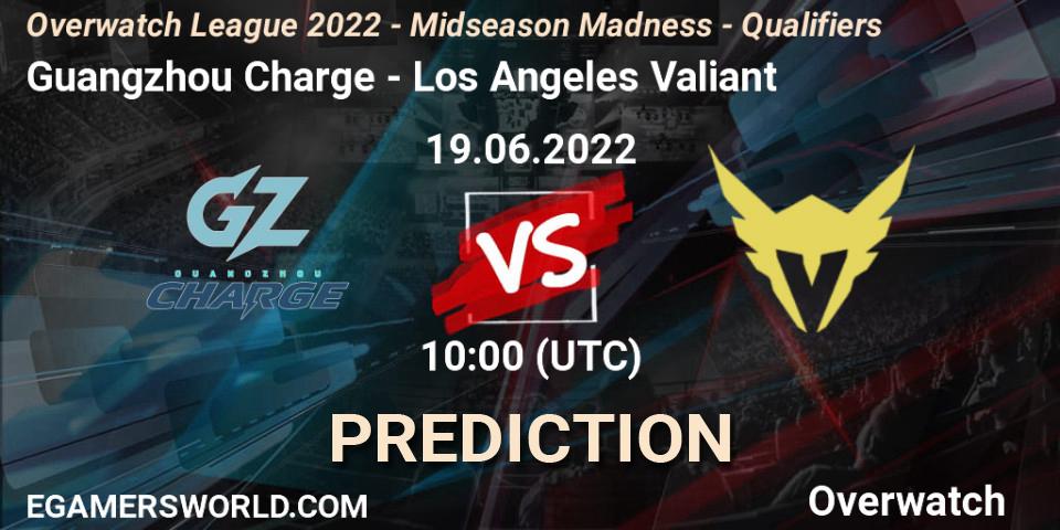 Guangzhou Charge vs Los Angeles Valiant: Match Prediction. 26.06.2022 at 10:00, Overwatch, Overwatch League 2022 - Midseason Madness - Qualifiers
