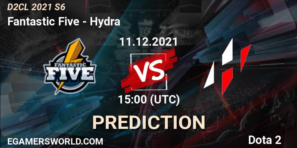 Fantastic Five vs Hydra: Match Prediction. 11.12.2021 at 15:23, Dota 2, Dota 2 Champions League 2021 Season 6