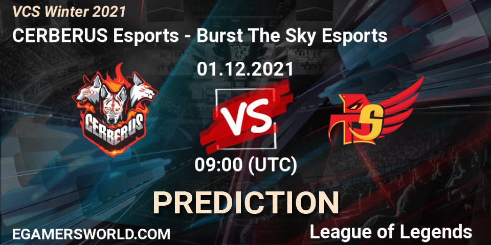 CERBERUS Esports vs Burst The Sky Esports: Match Prediction. 01.12.2021 at 09:00, LoL, VCS Winter 2021