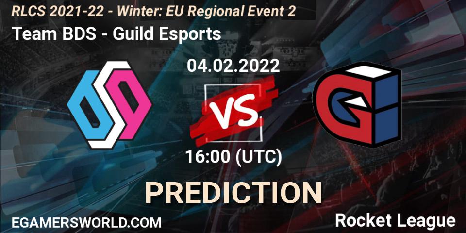 Team BDS vs Guild Esports: Match Prediction. 04.02.2022 at 16:00, Rocket League, RLCS 2021-22 - Winter: EU Regional Event 2