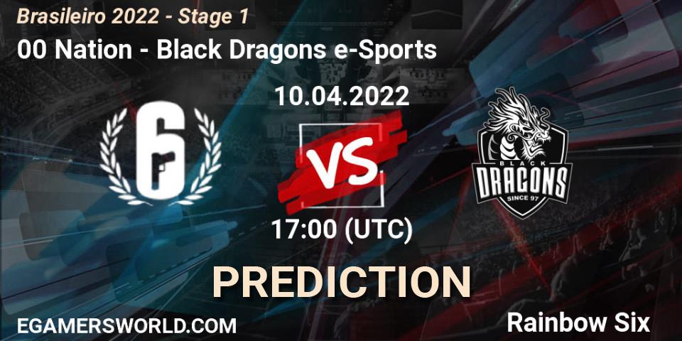 00 Nation vs Black Dragons e-Sports: Match Prediction. 10.04.2022 at 17:00, Rainbow Six, Brasileirão 2022 - Stage 1
