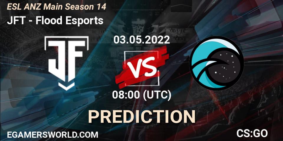 JFT vs Flood Esports: Match Prediction. 03.05.2022 at 08:00, Counter-Strike (CS2), ESL ANZ Main Season 14