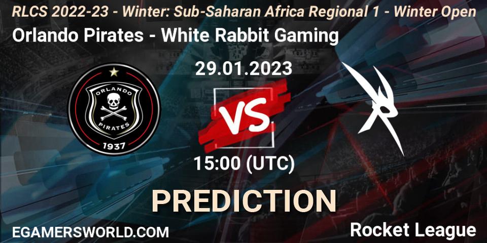 Orlando Pirates vs White Rabbit Gaming: Match Prediction. 29.01.23, Rocket League, RLCS 2022-23 - Winter: Sub-Saharan Africa Regional 1 - Winter Open