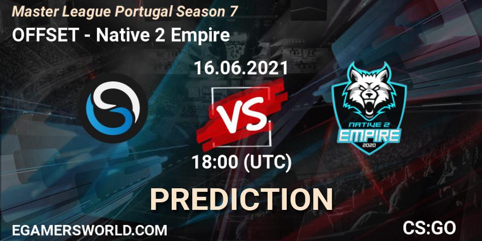 OFFSET vs Native 2 Empire: Match Prediction. 16.06.2021 at 18:00, Counter-Strike (CS2), Master League Portugal Season 7