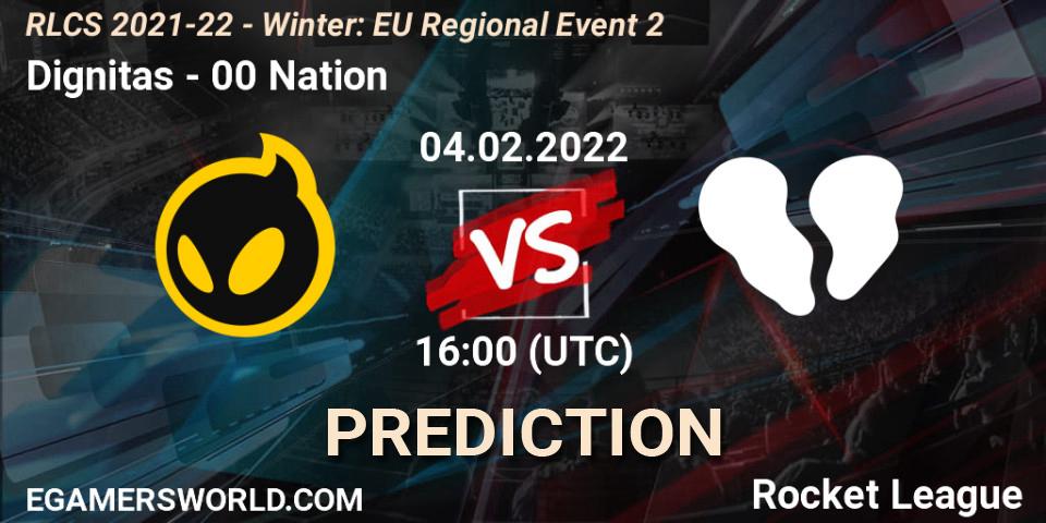 Dignitas vs 00 Nation: Match Prediction. 04.02.2022 at 16:00, Rocket League, RLCS 2021-22 - Winter: EU Regional Event 2