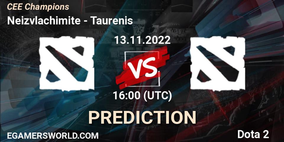 Neizvlachimite vs Taurenis: Match Prediction. 13.11.22, Dota 2, CEE Champions