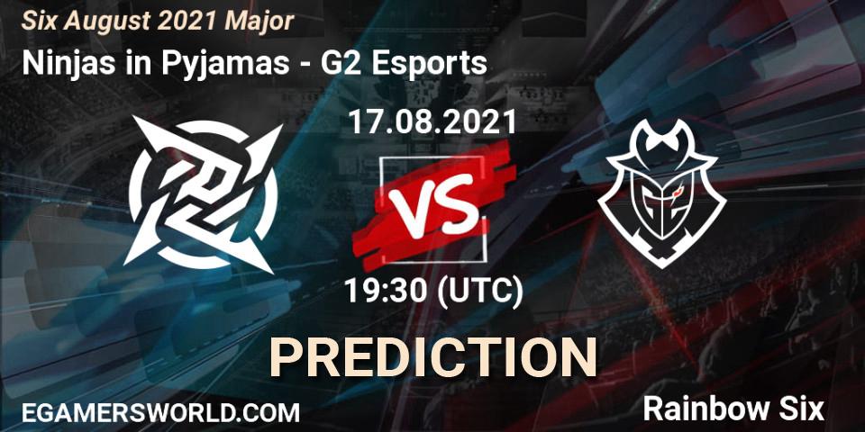 Ninjas in Pyjamas vs G2 Esports: Match Prediction. 17.08.2021 at 18:00, Rainbow Six, Six August 2021 Major