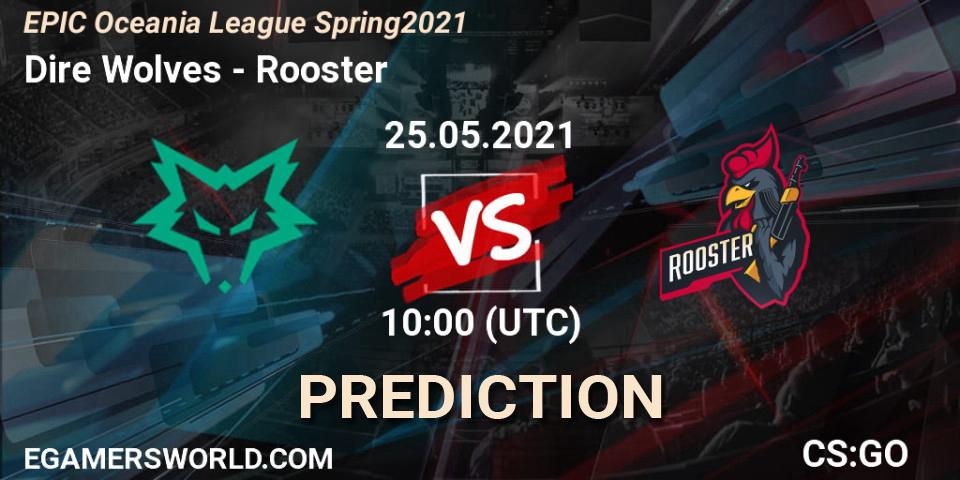 Dire Wolves vs Rooster: Match Prediction. 24.05.2021 at 10:00, Counter-Strike (CS2), EPIC Oceania League Spring 2021