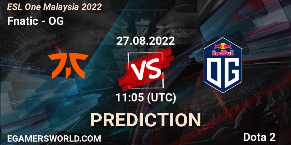 Fnatic vs OG: Match Prediction. 27.08.22, Dota 2, ESL One Malaysia 2022